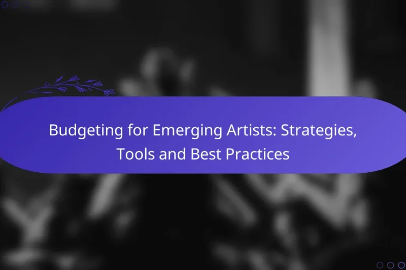 Budgeting for Emerging Artists: Strategies, Tools and Best Practices