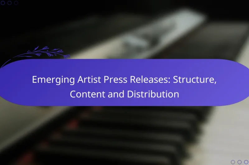 Emerging Artist Press Releases: Structure, Content and Distribution