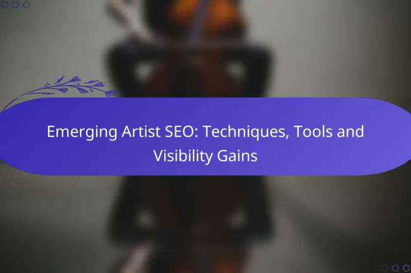 Emerging Artist SEO: Techniques, Tools and Visibility Gains