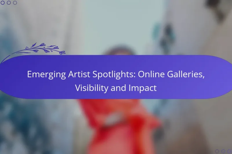 Emerging Artist Spotlights: Online Galleries, Visibility and Impact