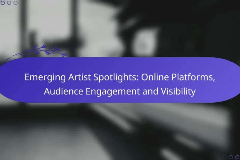 Emerging Artist Spotlights: Online Platforms, Audience Engagement and Visibility