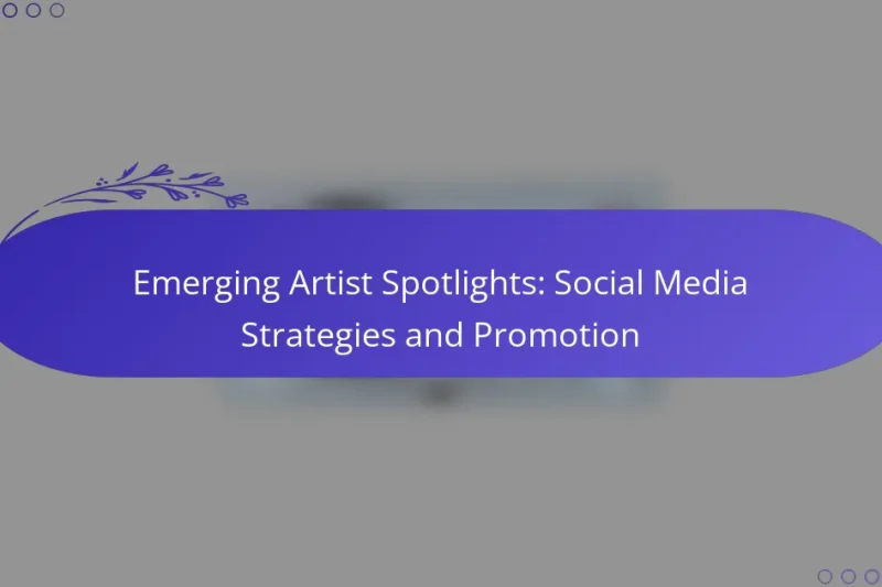 Emerging Artist Spotlights: Social Media Strategies and Promotion
