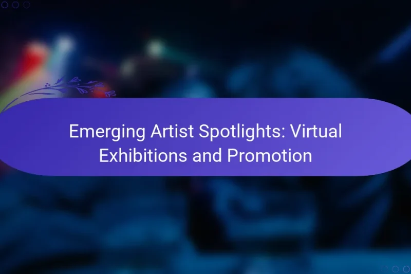 Emerging Artist Spotlights: Virtual Exhibitions and Promotion