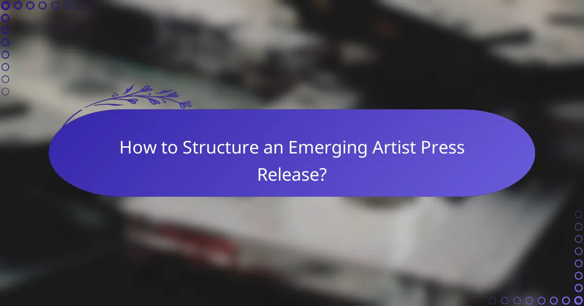 How to Structure an Emerging Artist Press Release?