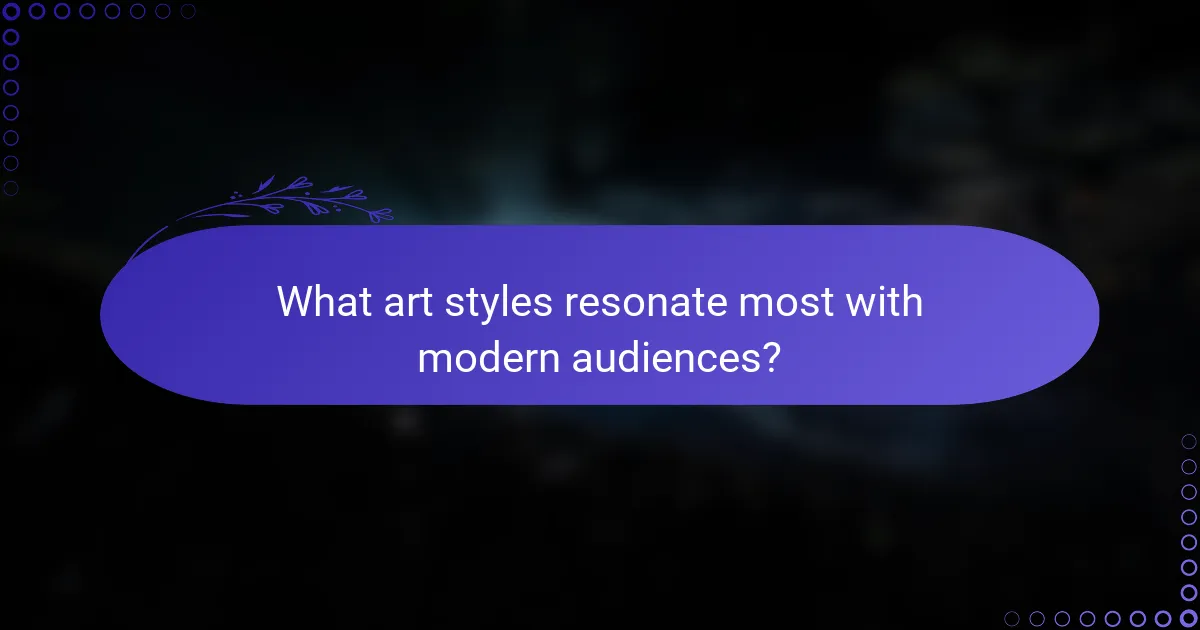 What art styles resonate most with modern audiences?